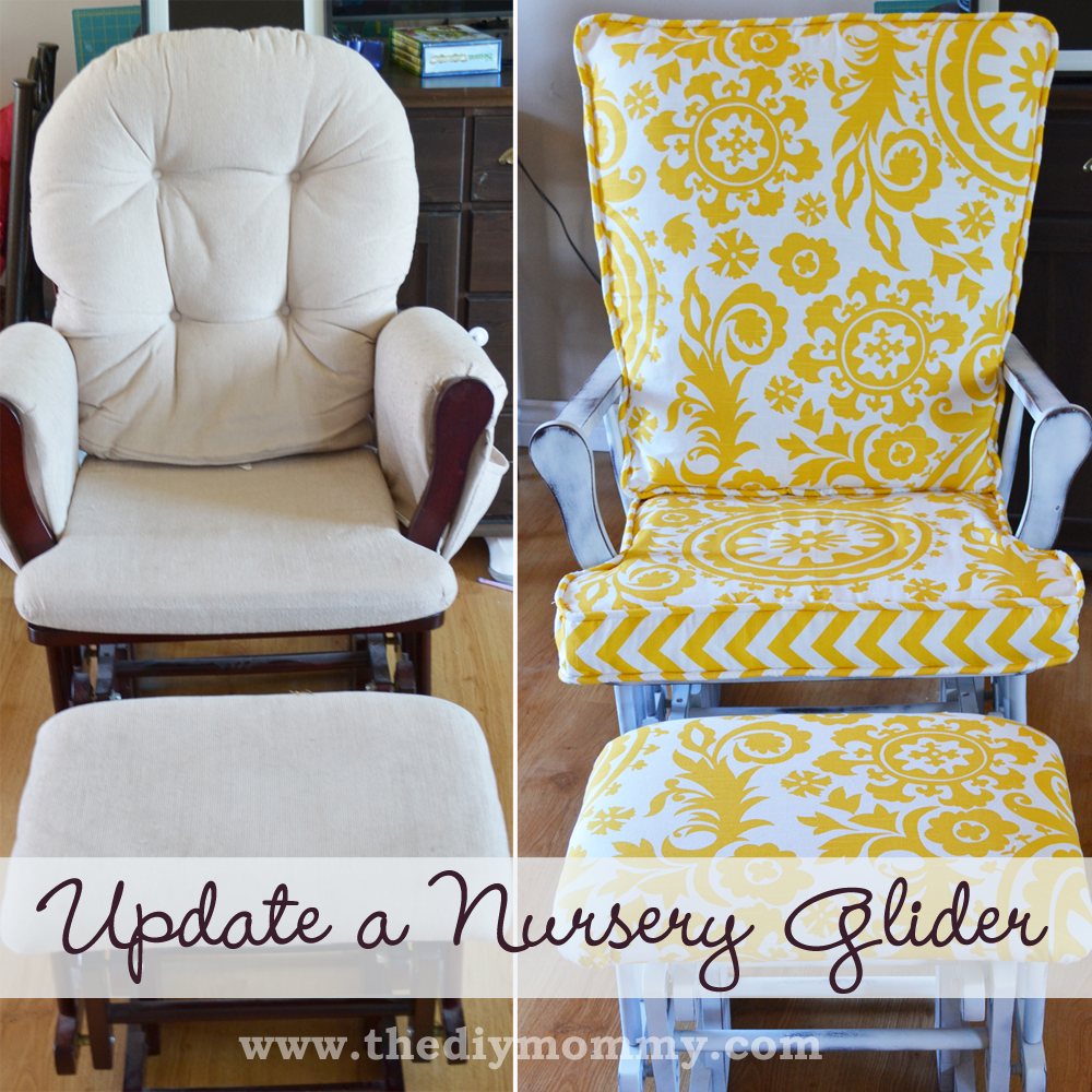 Update a Nursery Glider Rocking Chair by The DIY Mommy