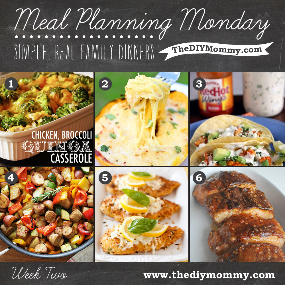 Meal Planning Monday: Week 2 – Simple, Real Family Dinners  The DIY 