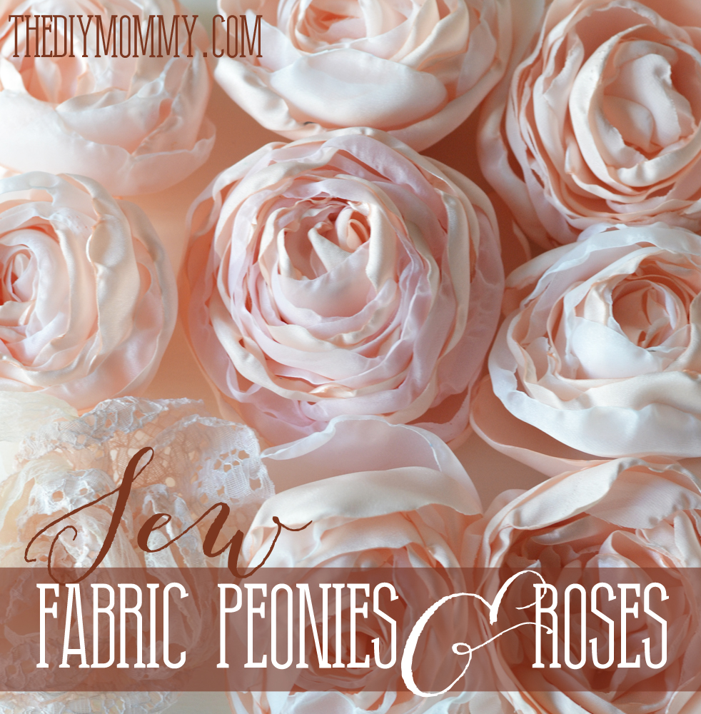 Sew Fabric Peonies and Cabbage Roses