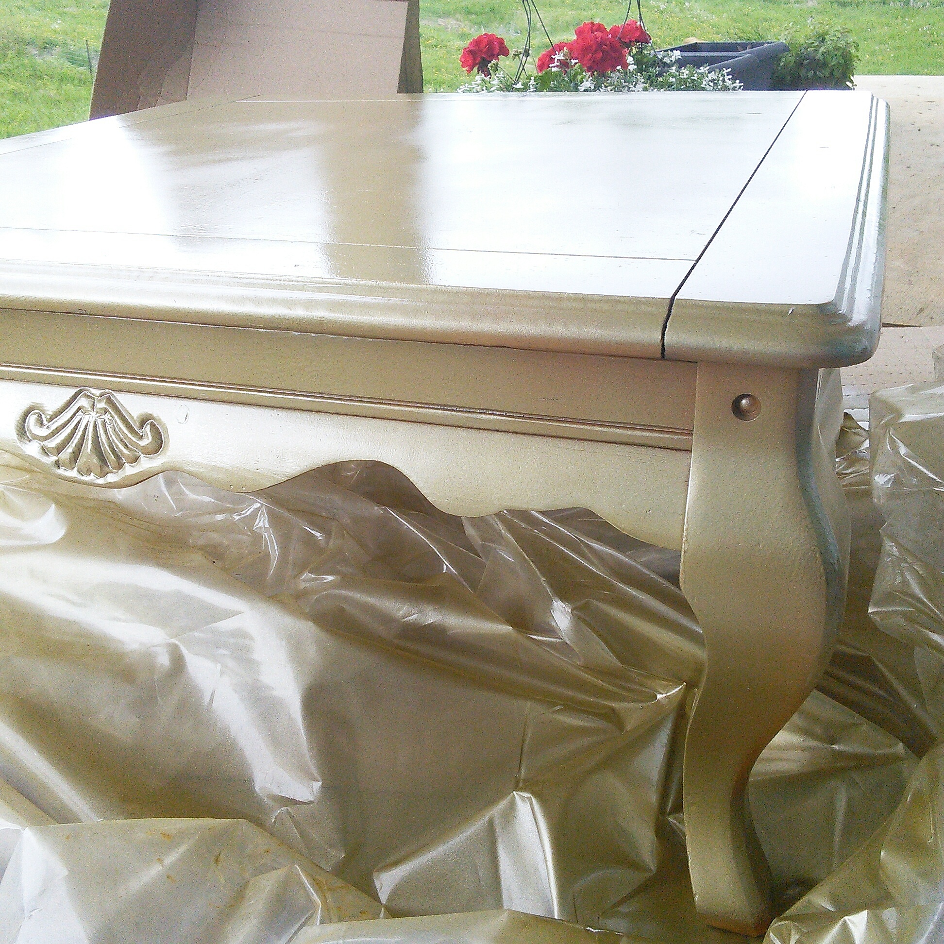 Upcycled Gold Dry-Brushed Table (+ How to Dry Brush ...