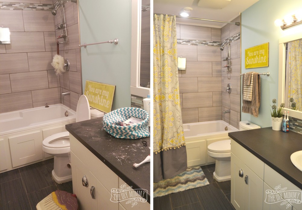 Kids\u002639; Bathroom Reveal and some great tips for postreno clean up  The DIY Mommy