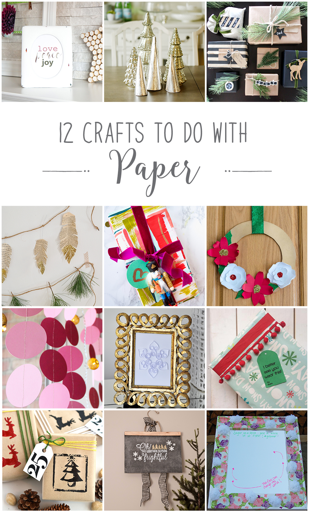 Holiday Christmas paper craft ideas