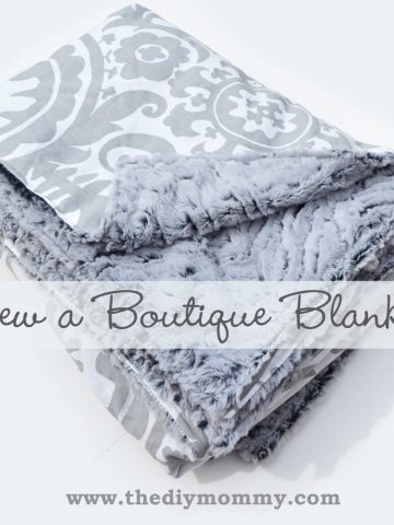 How to sew a boutique blanket with minky and cotton.