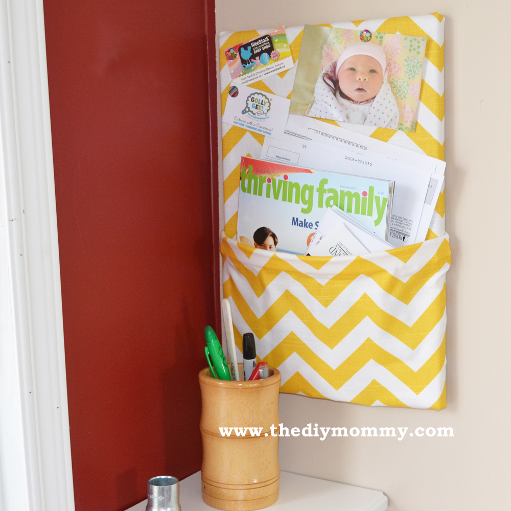 DIY Mail Holder Bulletin Board by The DIY Mommy