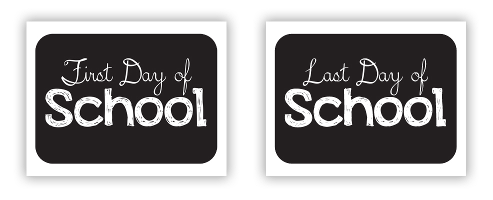 Free First & Last Day of School Faux Chalkboard Printable by The DIY Mommy