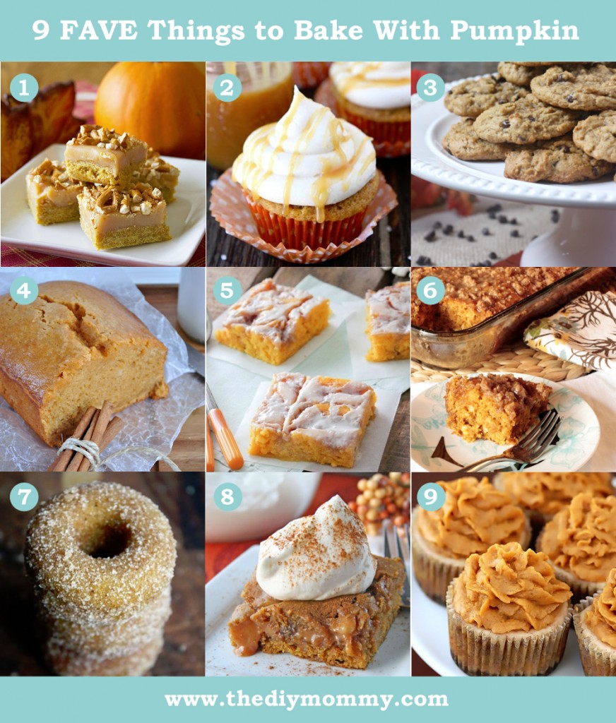 9 Favourite Things to Bake with Pumpkin by The DIY Mommy