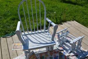Update a Nursery Glider Rocking Chair by The DIY Mommy