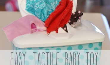 Easy, Tactile Baby Toy from a Wipes Case by The DIY Mommy