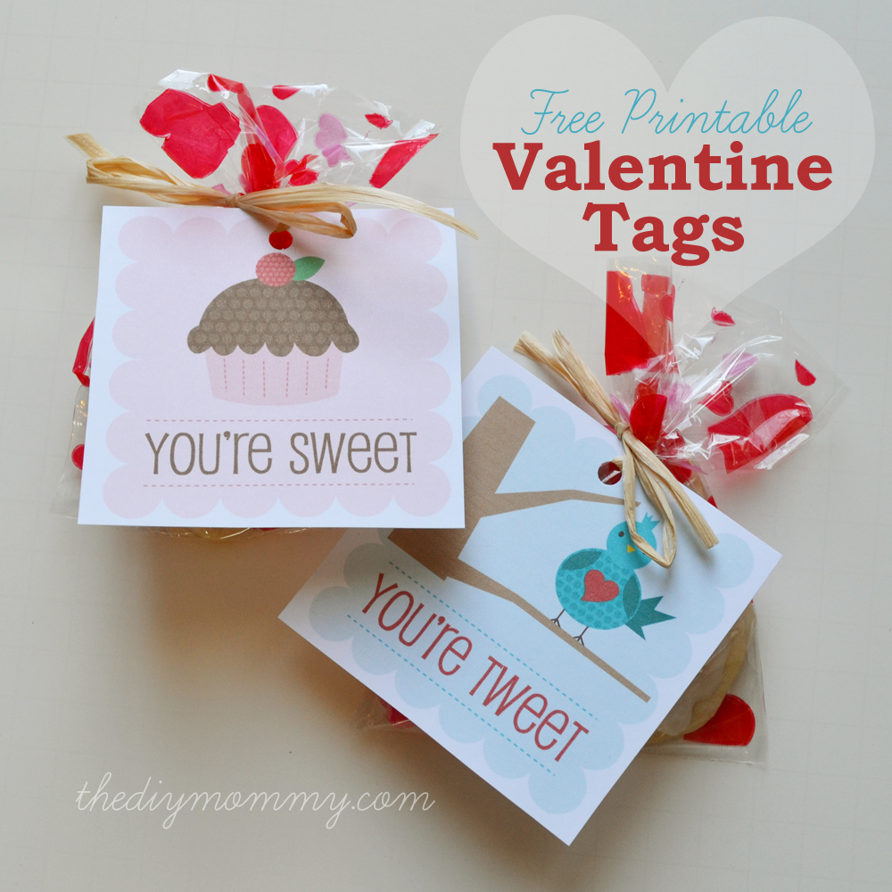 Free Cupcake & Bird Printable Valentines
