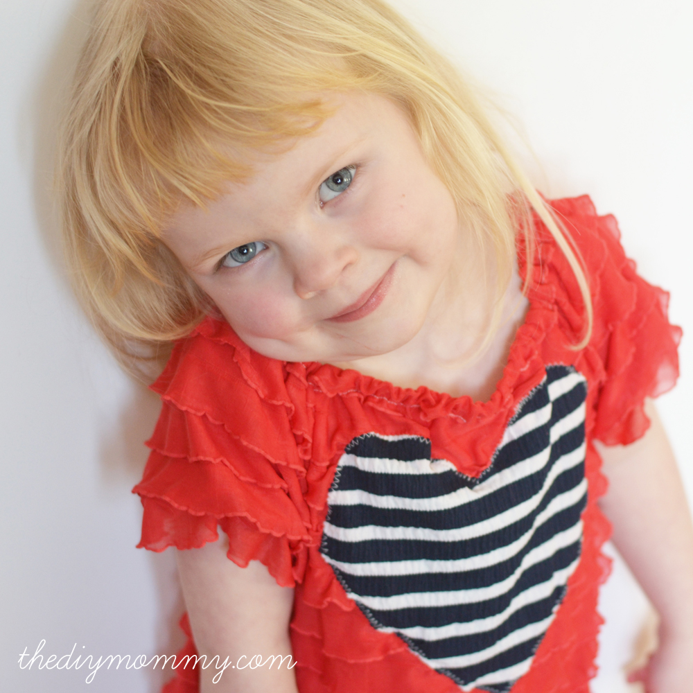 Sew and Easy Valentine Dress with Ruffle Fabric by The DIY Mommy