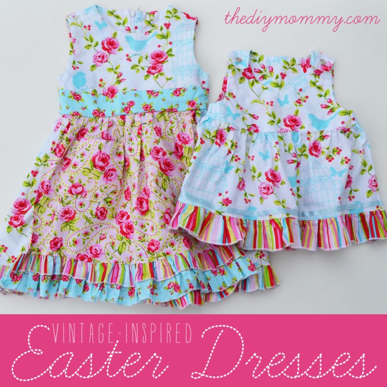 Sew Vintage Inspired Easter Dresses for Baby and Big Sister