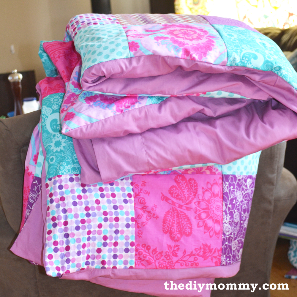 Sew A Patchwork Duvet Cover The Diy Mommy, How To Cover A Quilt With Duvet