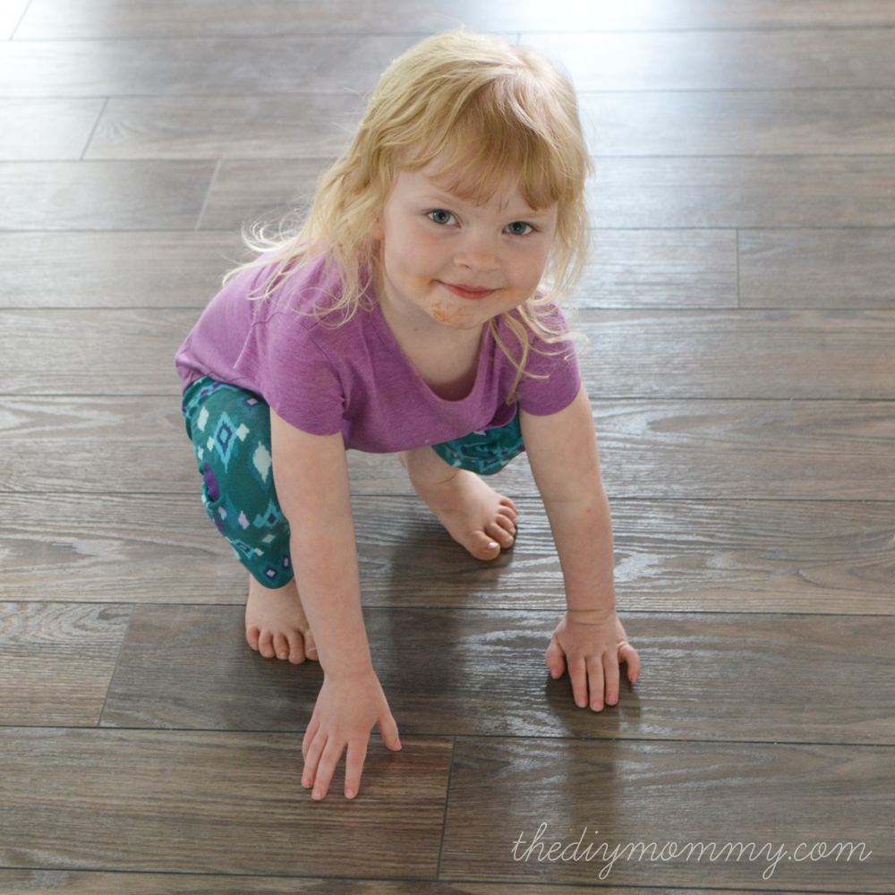 Installing Laminate Flooring by The DIY Mommy. (Allen + Roth Provence Oak Laminate from Lowe's Canada)