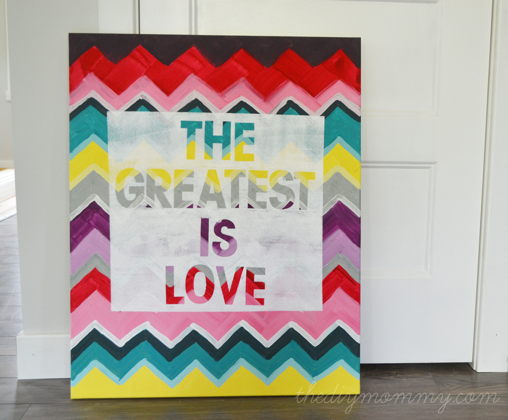 Chevron & Sticker Quote Art by The DIY Mommy