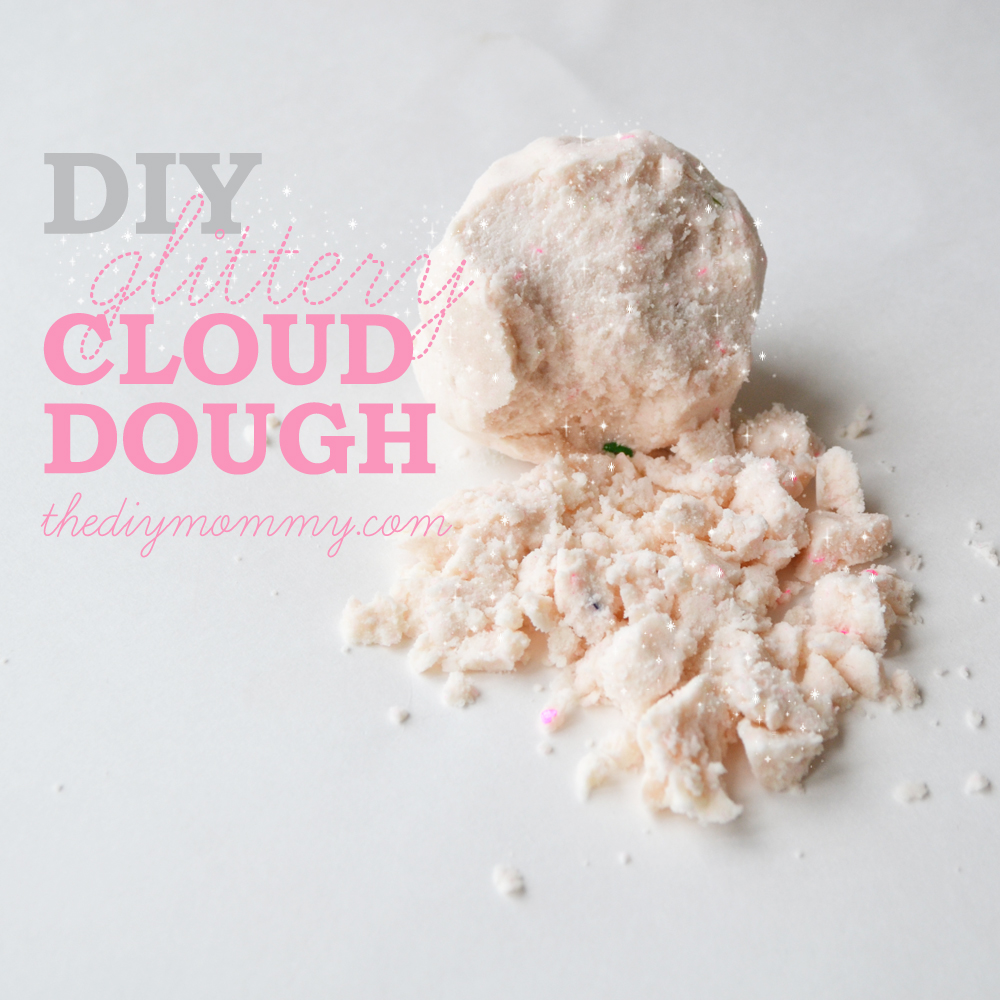 Make DIY Glittery Cloud Dough (with Vegetable Oil + Flour)