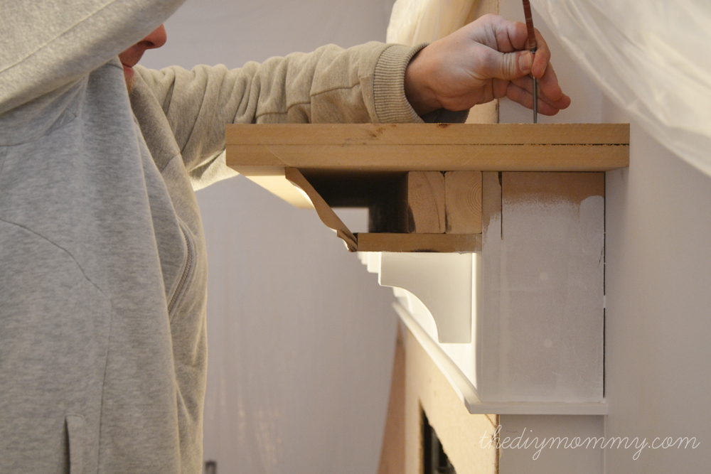 Building Our DIY Fireplace: The Mantel - The DIY Mommy