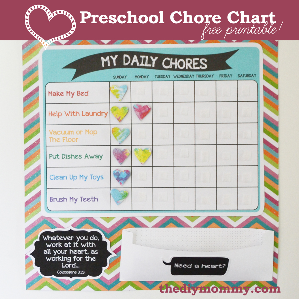 Helping Chart For Preschoolers