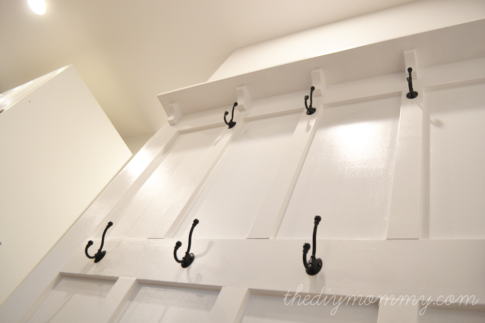 Build a DIY Board and Batten Hook Wall - The DIY Mommy
