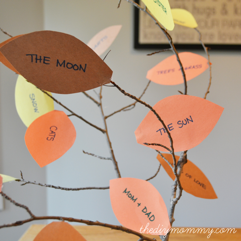 Make a Thankful Tree - A Kid's Thanksgiving Craft - The DIY Mommy
