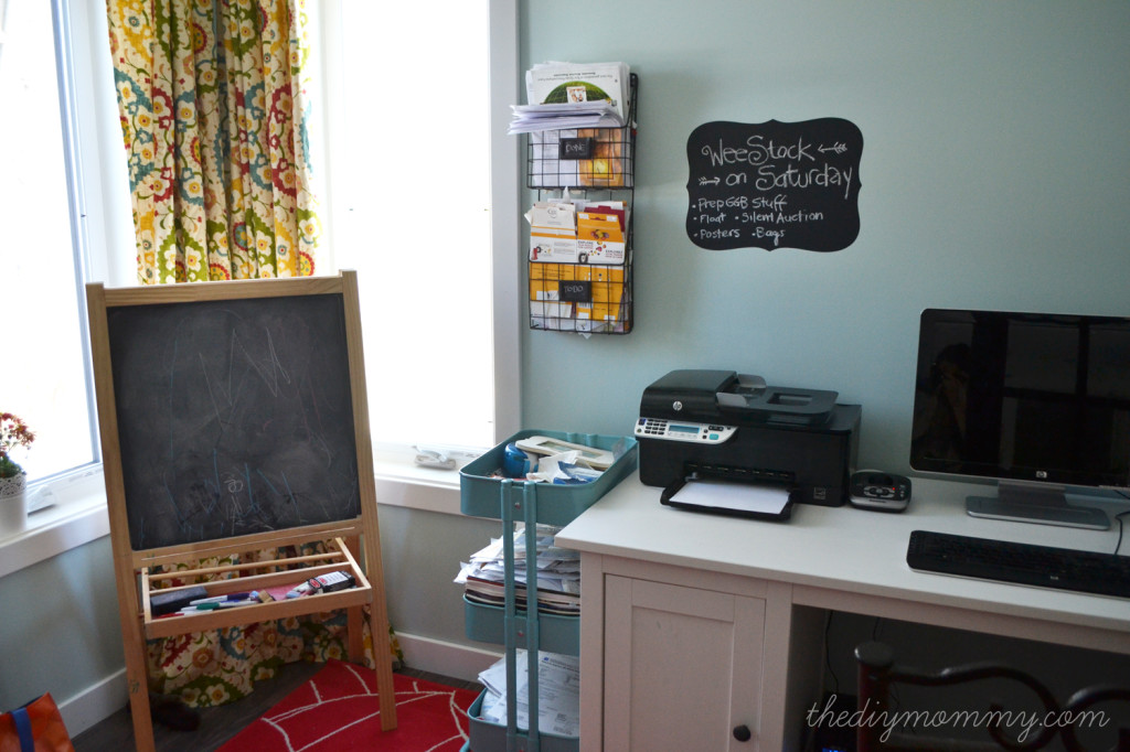 Colorful Craft Room Office by The DIY Mommy