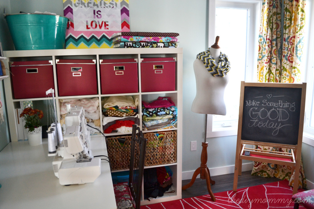 Colorful Craft Room Office by The DIY Mommy