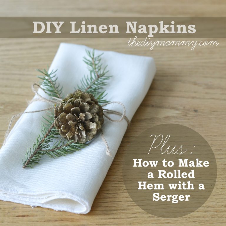 Sew Linen Napkins (+ How to Make a Rolled Hem with a Serger)