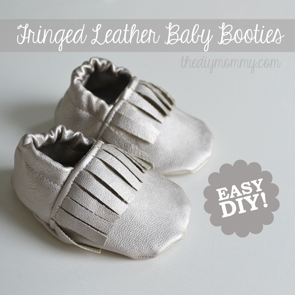 DIY Fringed Leather Baby Booties Moccasins Tutorial