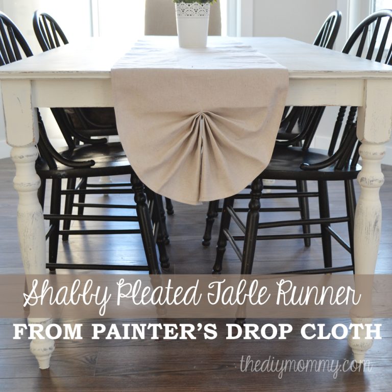 Sew a Shabby Chic, Pleated Table Runner from a Drop Cloth
