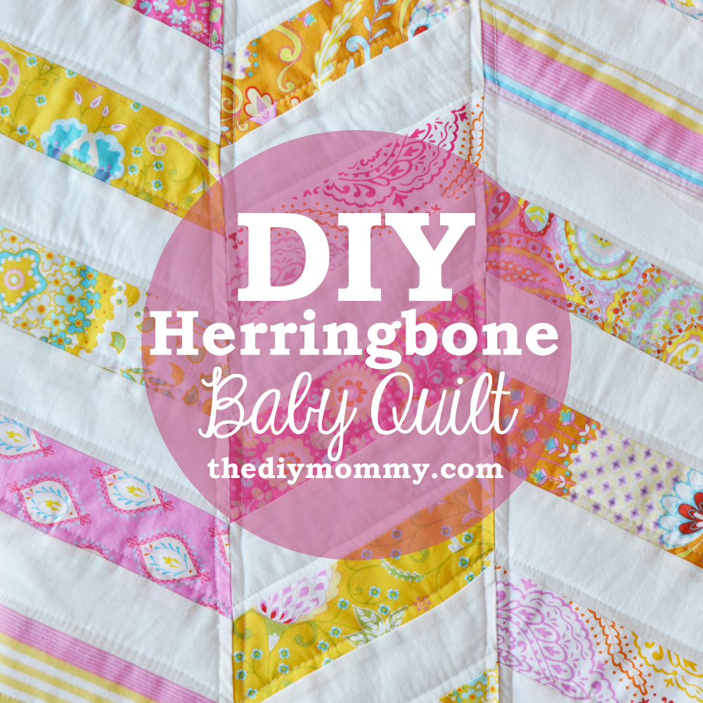 DIY Herringbone / Chevron Baby Quilt Tutorial - The DIY Mommy