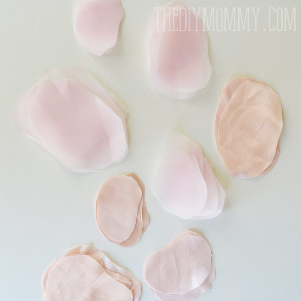 DIY Fabric Peonies or Cabbage Roses Tutorial by The DIY Mommy