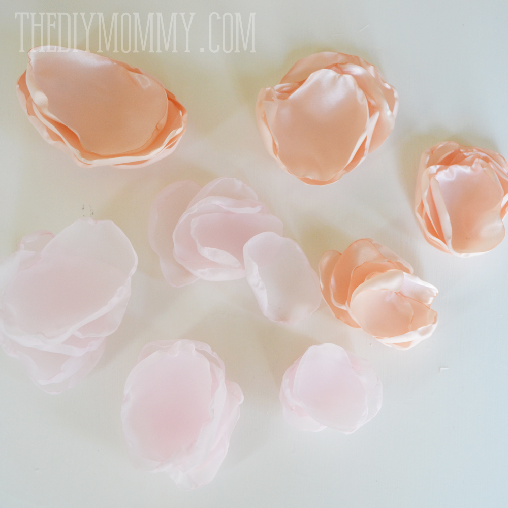 DIY Fabric Peonies or Cabbage Roses Tutorial by The DIY Mommy