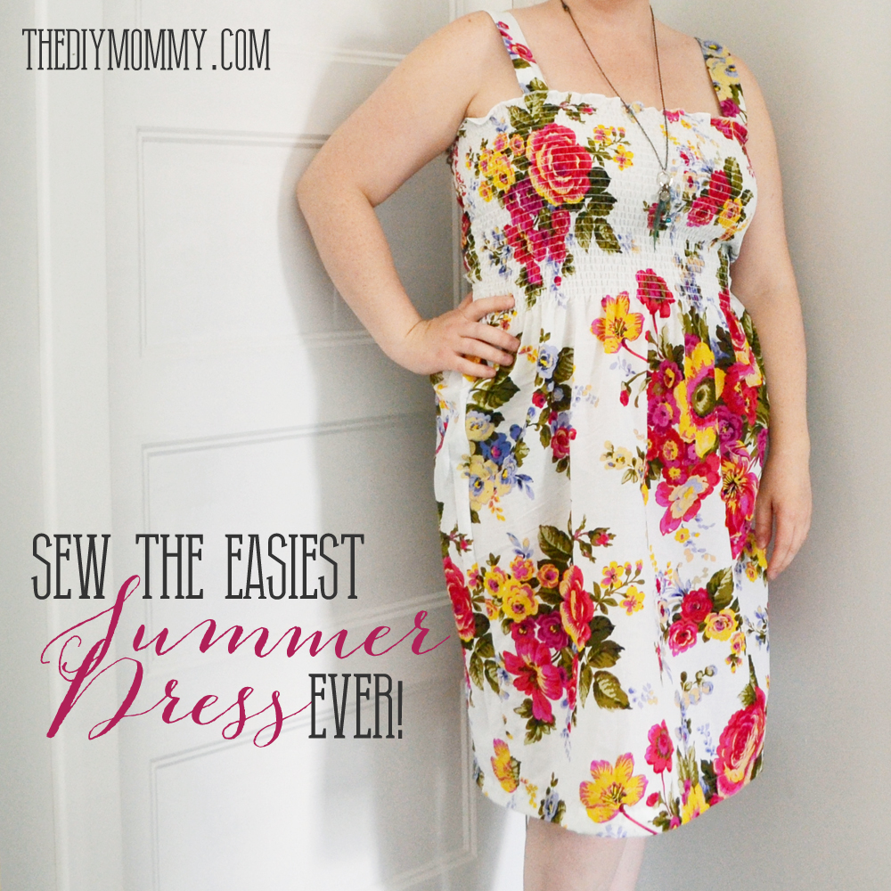 Sew an easy summer dress with pre-shirred fabric.