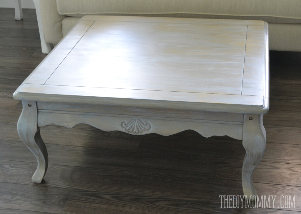 DIY Gold Dry Brushed Coffee Table