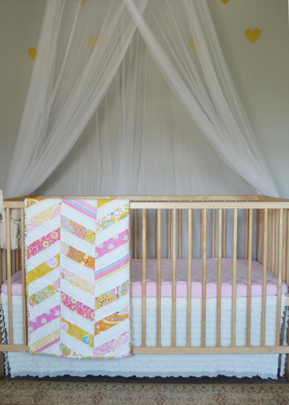 EHP 1 Piece Solid Satin Crib Skirt Dust Ruffle Nursery Crib Toddler Bed Skirt 