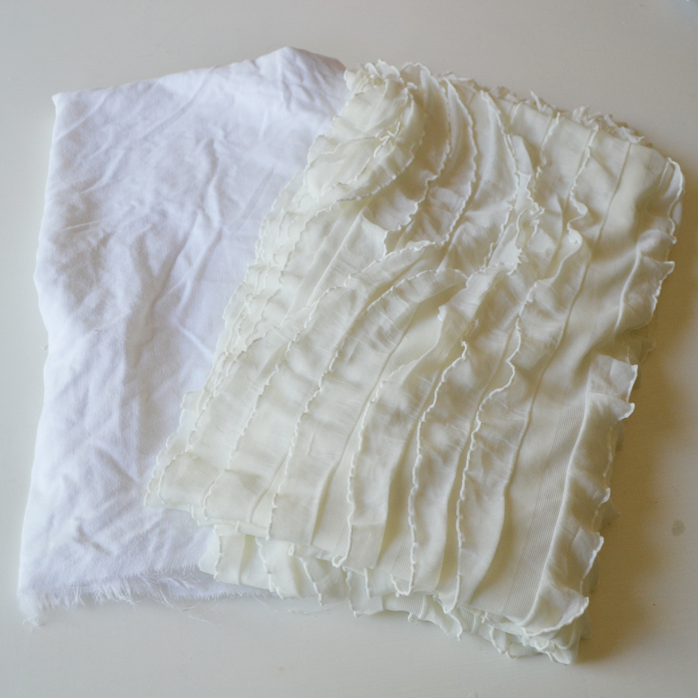 Sew an easy ruffled dust ruffle - just use pre-ruffled fabric!