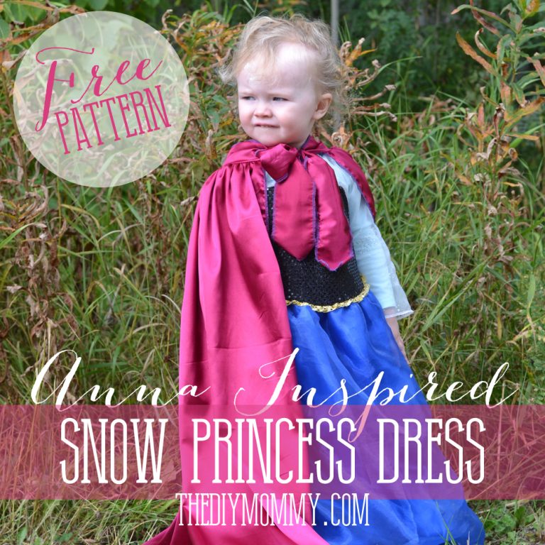 Sew an Anna Inspired Frozen Snow Princess Dress