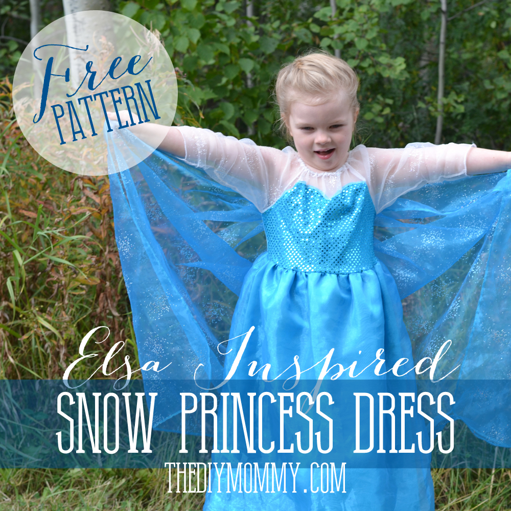 DIY Elsa Inspired Snow Princess Dress - Free Pattern & Tutorial