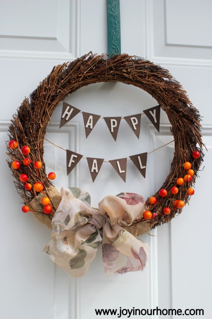 Fall Burlap and Berry Wreath