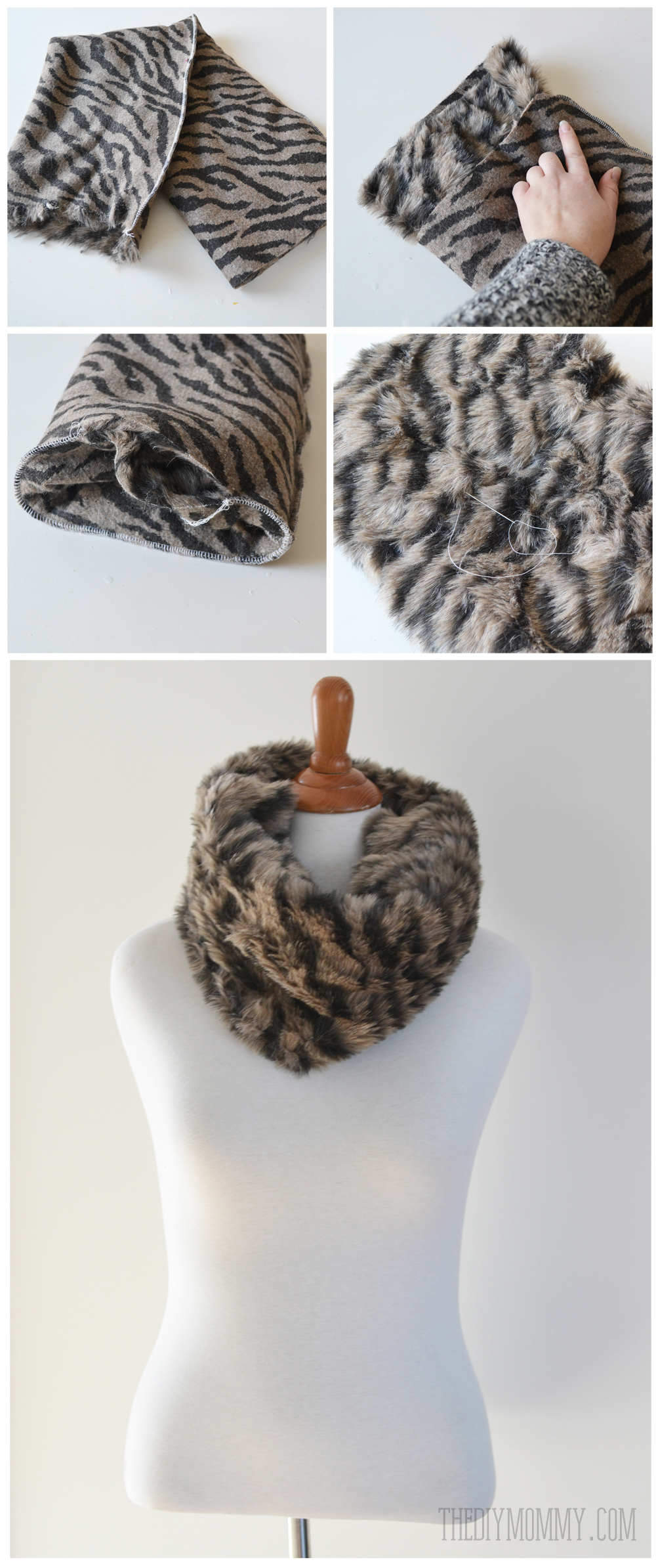 How to make a DIY faux fur cowl - so easy!