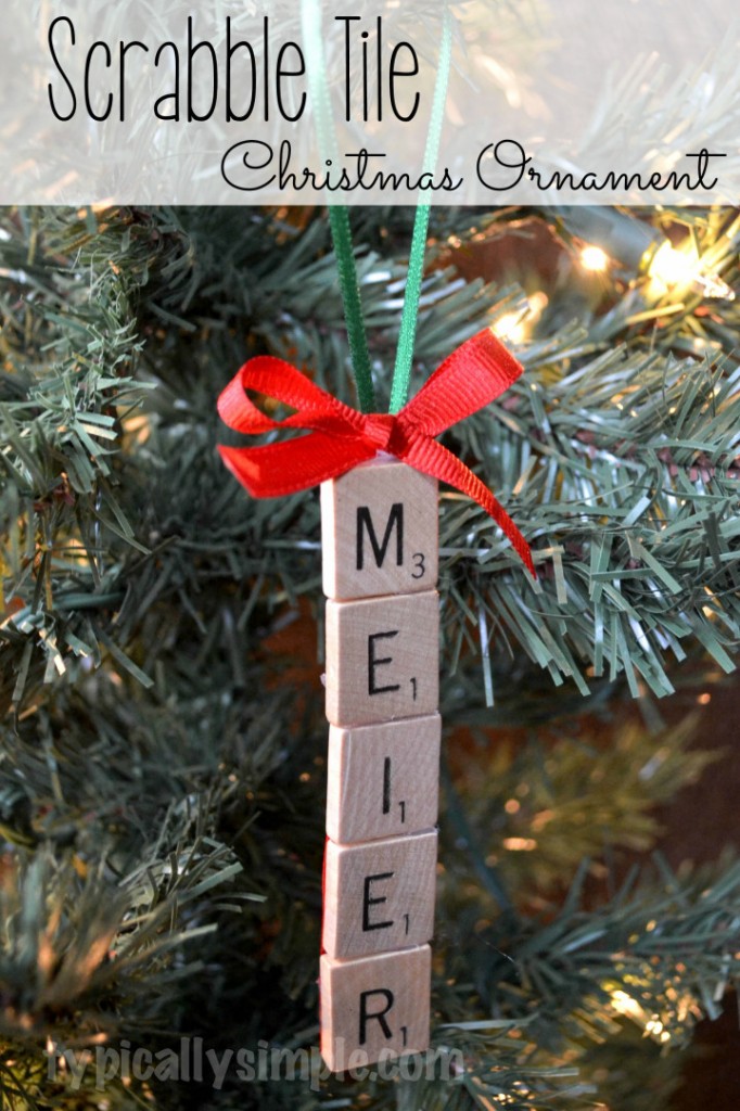 Scrabble Tile Christmas Ornament