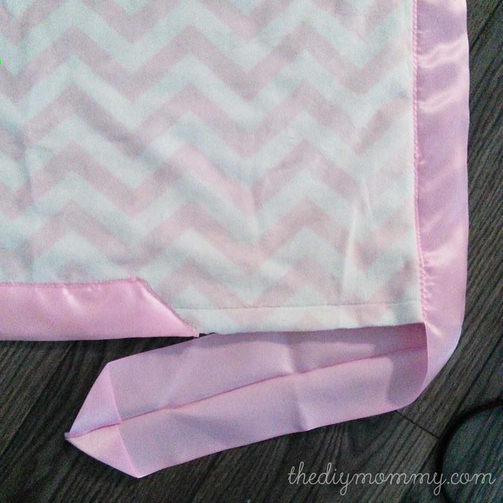 How to sew the softest DIY baby blanket with two layers of minky fabric and satin binding