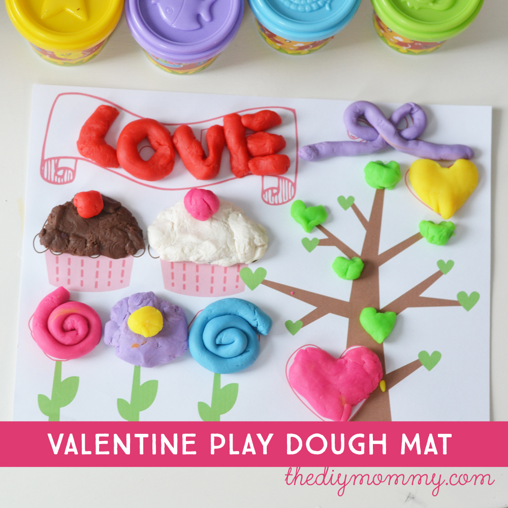 Valentine’s Day Play Dough Mat Printable (+ Cleaning Our White Table!)