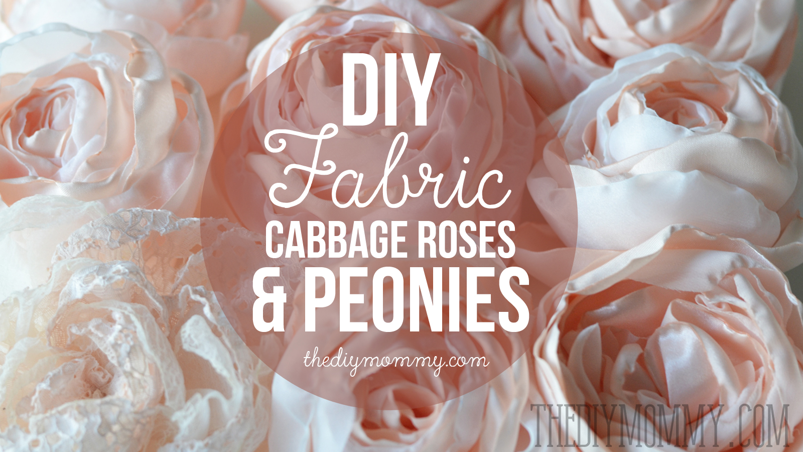 Video Tutorial: How to make fabric cabbage roses and peony flowers. So realistic & gorgeous!