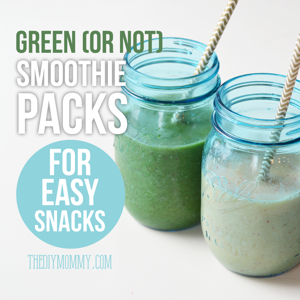 How to make pre-frozen smoothie packs for easy snacks + a good green smoothie recipe!