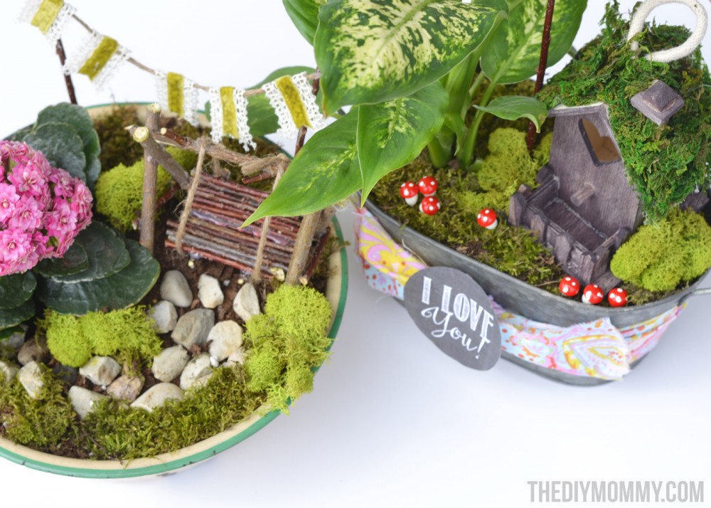 How to make mini fairy garden gifts for Mother's Day, teachers, or friends!
