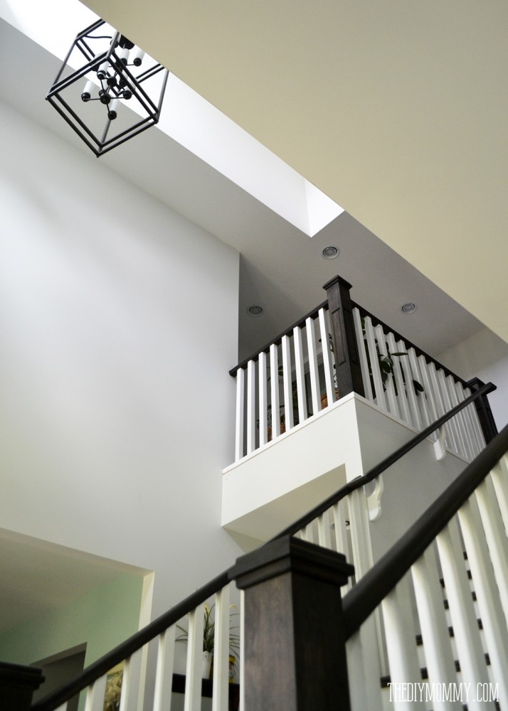 Craftsman Black and White Staircase