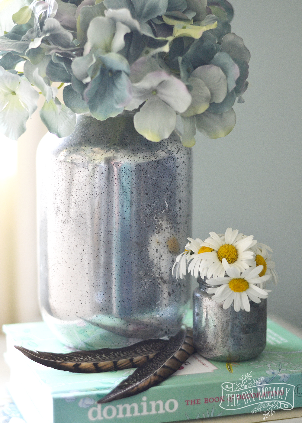 Make Faux Mercury Glass Vases from Recycled Jars