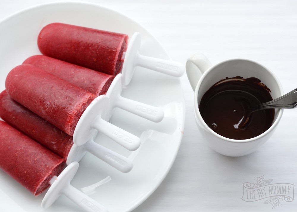 Strawberry Chocolate Fondue Popsicle Recipe