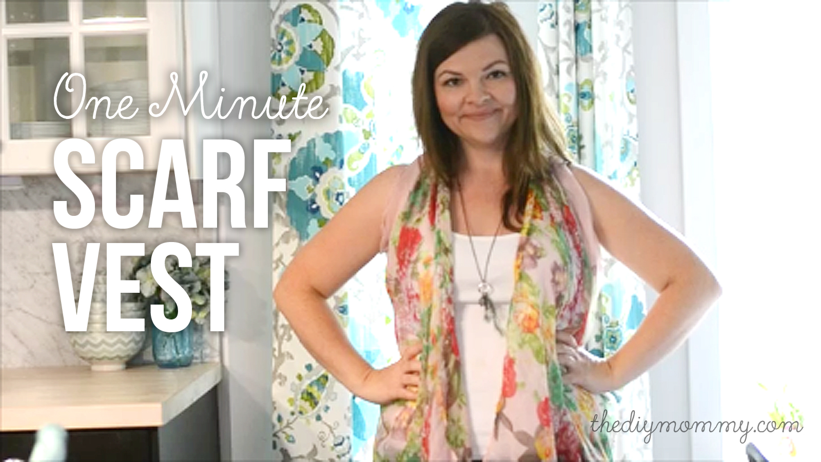 How to make a drapey kimono vest from a scarf - video tutorial