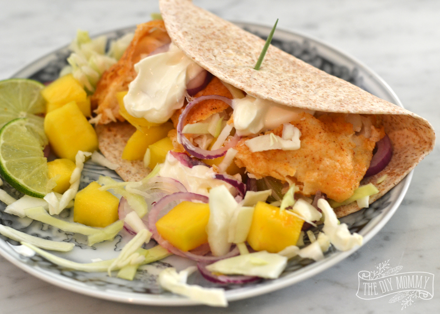 Battered Fish Tacos with Mango Lime Salsa - family friendly and yummy! #WWFSchoolOfFish